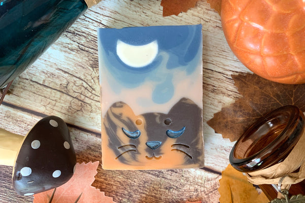 EMBER MOON (autumn cat soap) (pre-order)