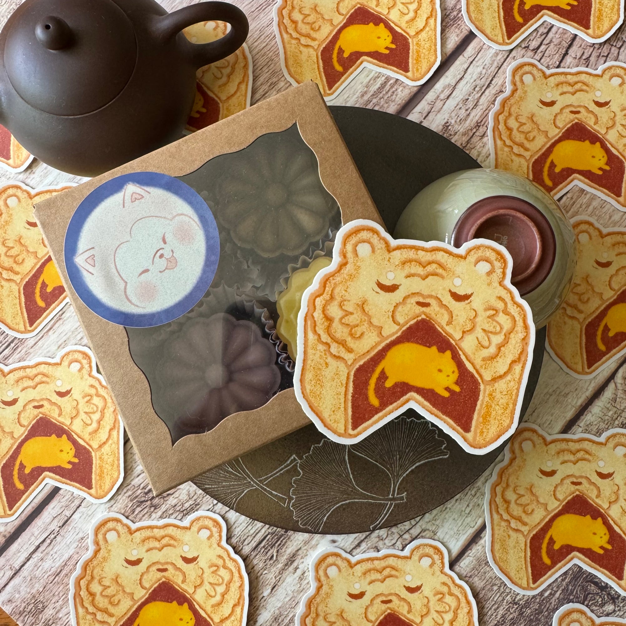 MOONCAKE & STICKER SET (dog cafe soap)